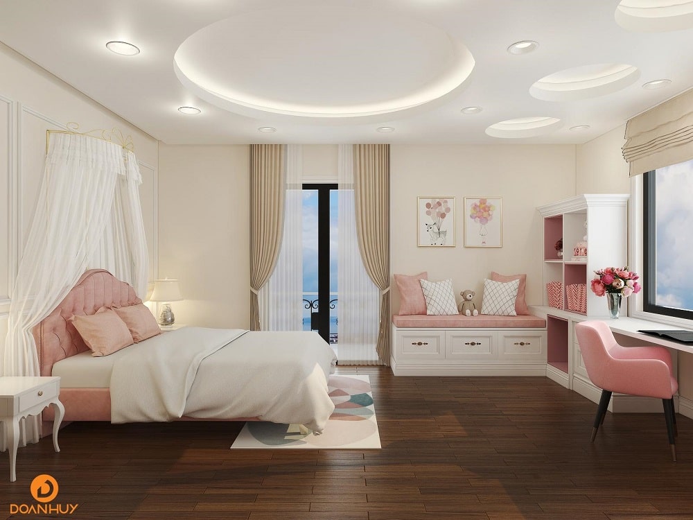 Thiết kế phòng ngủ và nội thất dành cho bé gái 