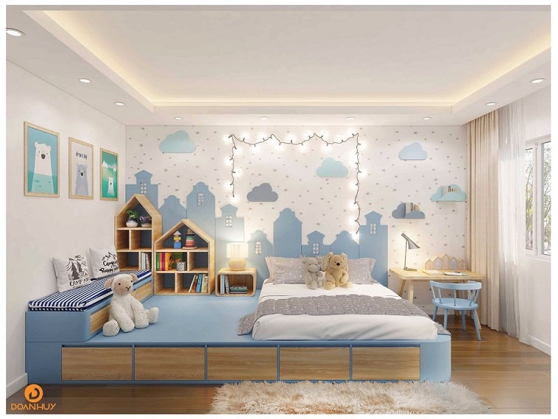 Thiết kế phòng ngủ cho bé trai từ 3 tuổi tới con trai lớn 15 tuổi