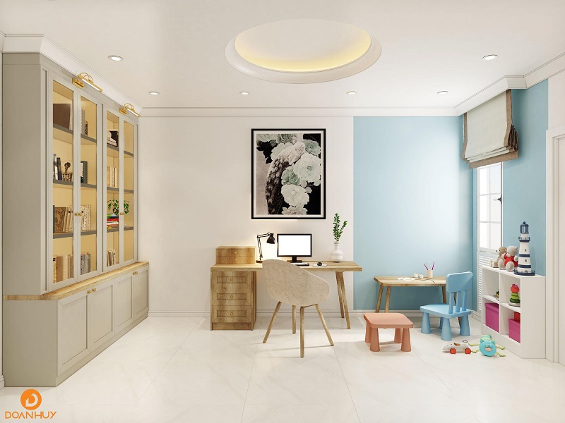 Thiết kế phòng học và phòng giải trí cho bé