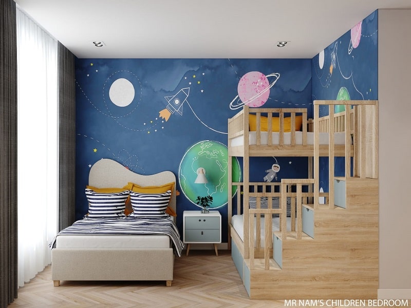 Giải pháp phòng ngủ dành cho gia đình có nhiều bé 